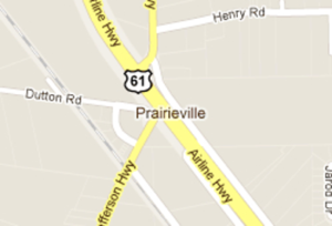 Prairieville Louisiana Map